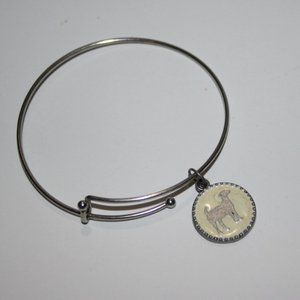 Silver Farm Girl Factory Charm bangle bracelet